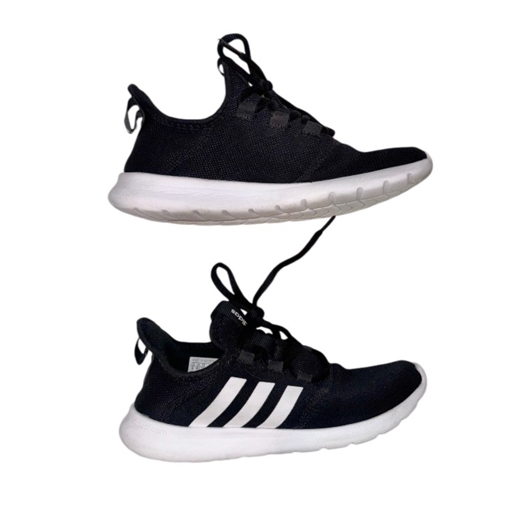 ADIDAS 3 stripes black white Boys tennis shoes size 6 - Picture 5 of 13
